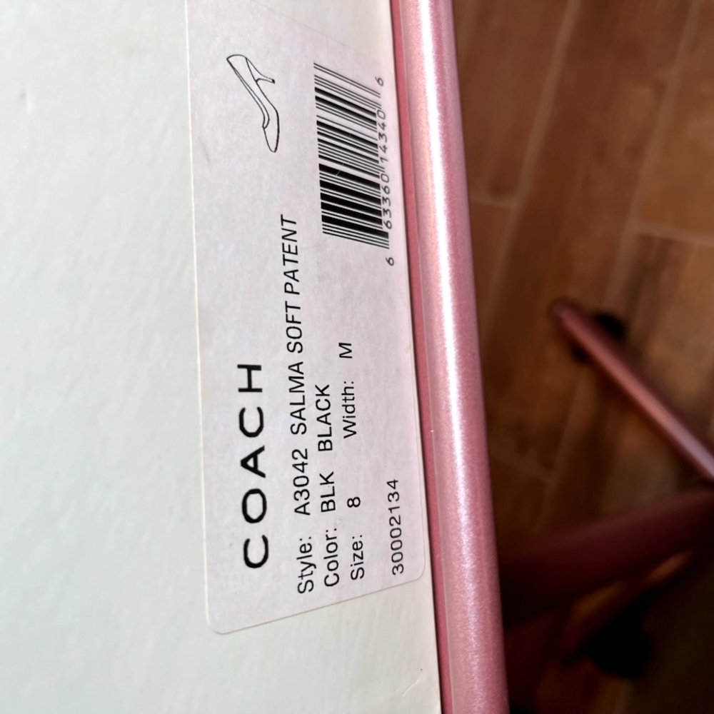 Coach Black Patent Leather Shoes